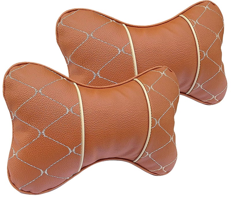 SARTE Car Neck Rest Pillow, Cushion Neck Support (Tan) - Image 4