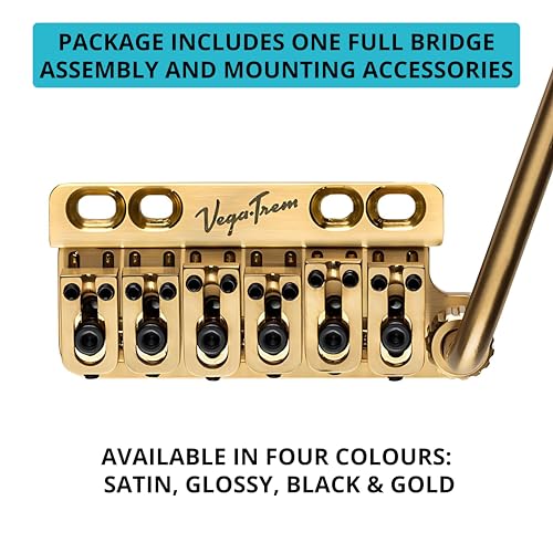 Vega Trem VegaTrem VT1 UltraTrem Standard 6Screw Stratocaster Guitar Tremolo Bridge For Strat No Mods Easy Installation Gold Right - Image 3