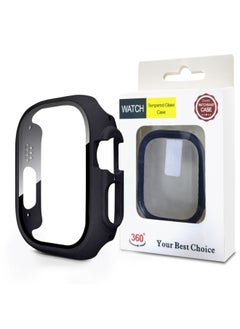 Suitable For Apple Iwatch10 Tempered Case Film Integrated S9/s8 Watch 49/42 Protective Case 45mm Full Package-Color:Case - Black (with Package)-Dimensions:45mm