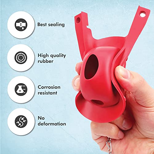 Gadgetime USA Toilet Flapper Replacement 3 Inch High-Performance 4 Pcs - Easy to Install with Stainless Steel Chain & Hook, Compatible with G-Max, Thu499s, Thu331s, Thu175s & 2021bp - Image 2