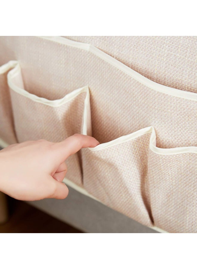 Flyily Sofa Armrest Organizer Non Slip Arm Chair Hanging Caddy Remote Control Holder For Magazine Phone Books Glassesbeige 19In  - Image 3