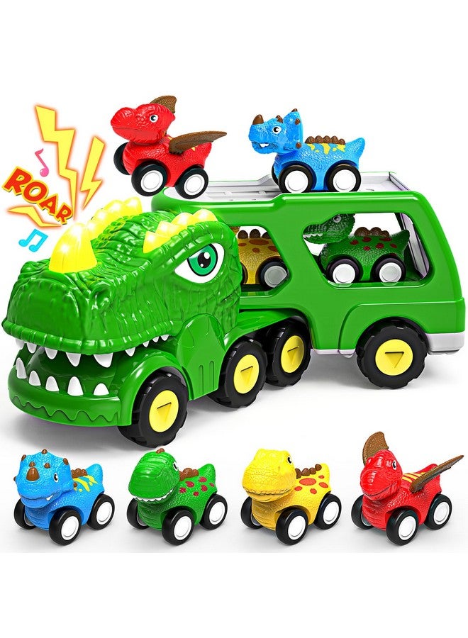 ENJSD Toys for 1 2 3 4 Year Old Boys, 5 in 1 Toys for Ages 2-4 with 4 Dinosaur Toys for Kids 3-5, Friction Powered Kids Boy Toddler Toys 1 2 3 4 5 Year Old boy Gifts with Flashing Light & Sound - Image 1