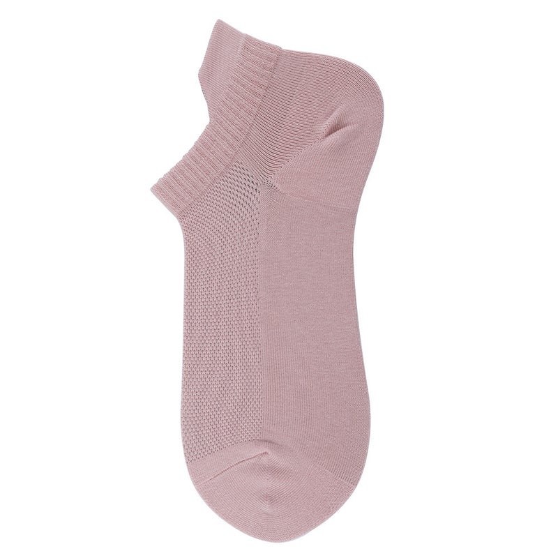 Summer Womens Ankle Socks Breathable Cotton Pink  - Image 1