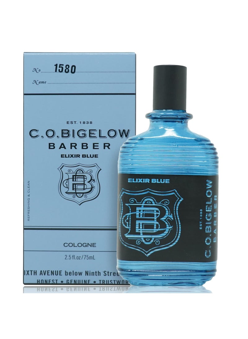 C. O. Bigelow C.O. Bigelow - Elixir Blue - No. 1580, 2.5 fl oz, Cologne for Men, Lavender & Rosemary Long Lasting Mens Cologne, Fresh, Refined, Masculine Perfumes for Men 
