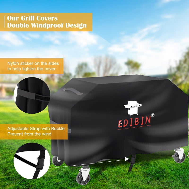 EDIBIN Grill Cover Fit for Napoleon Prestige PRO 500 Grill,Premium Water Resistant Cover for Napoleon 61500 Prestige PRO 500 - Image 3