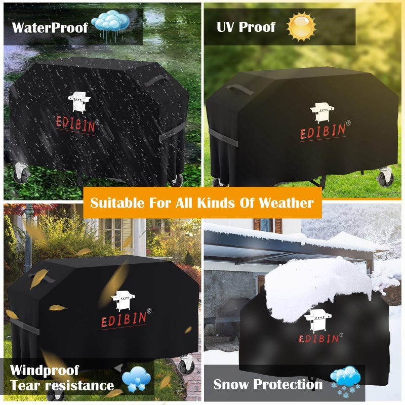 EDIBIN Grill Cover Fit for Napoleon Prestige PRO 500 Grill,Premium Water Resistant Cover for Napoleon 61500 Prestige PRO 500 - Image 4