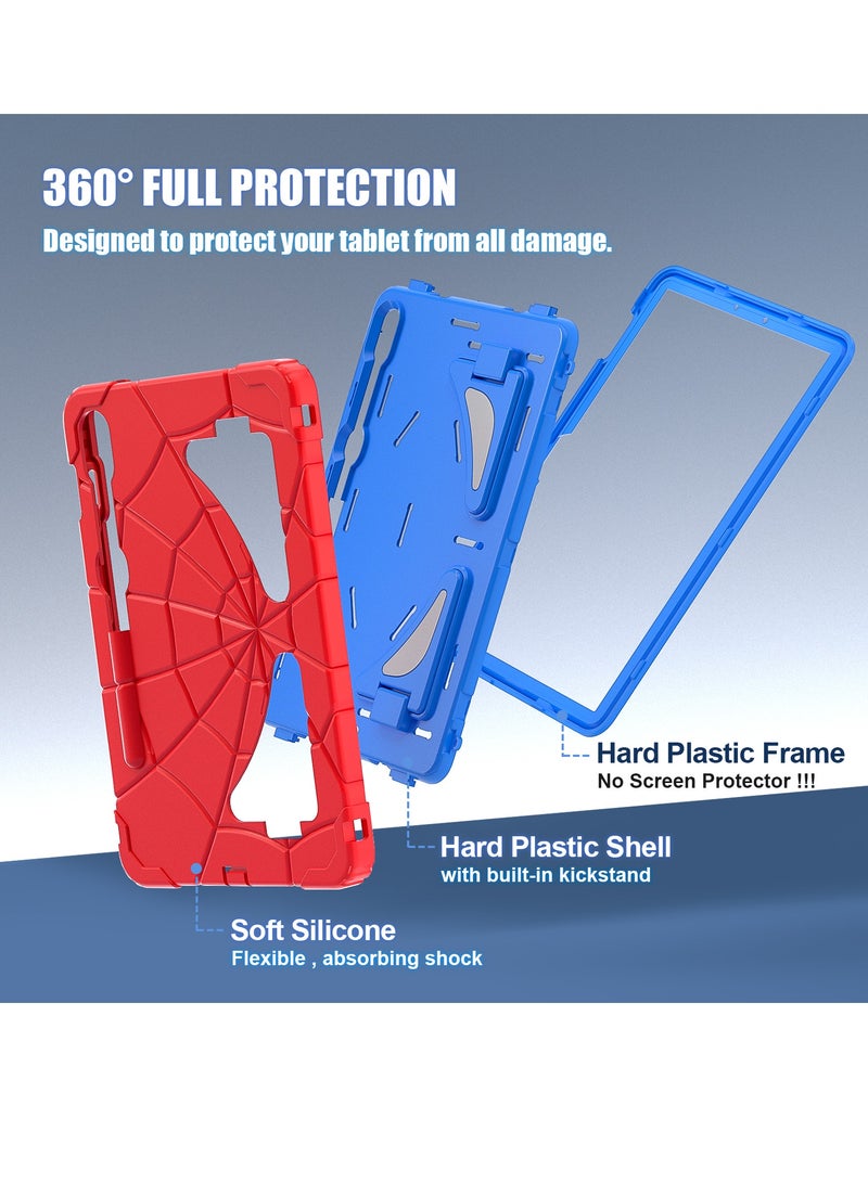 Case for Samsung Galaxy Tab S7/S8/S9(11-inch)/S9 FE(10.9-Inch) /S10 FE(11-Inch) Shockproof Protective Cover with Pencil Holder Shoulder Strap Kickstand for Kids Children - Image 5