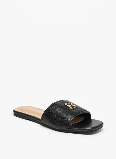 Flora Bella By Shoexpress Logo Accent Slip-On Sandals