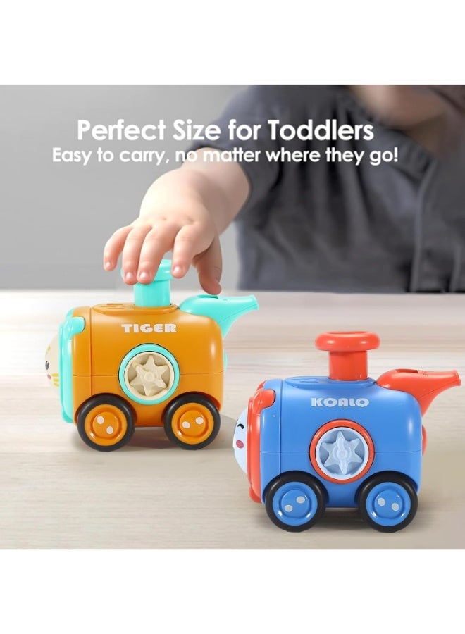 TOY GARDEN Baby Train Car Toys for Toddlers 1-3 - Press to Go Push Car, Infant Play Whistle Vehicle Toy Set - Fun and Engaging Gift for Little Ones - Image 4