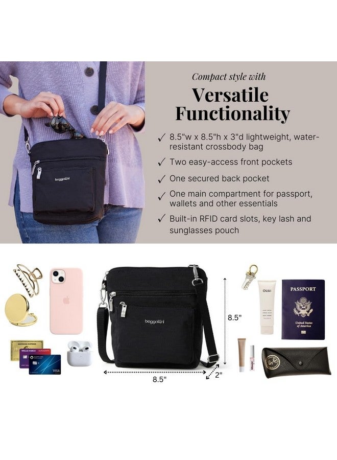 Baggallini Women's Modern Pocket Crossbody, Black - Image 3