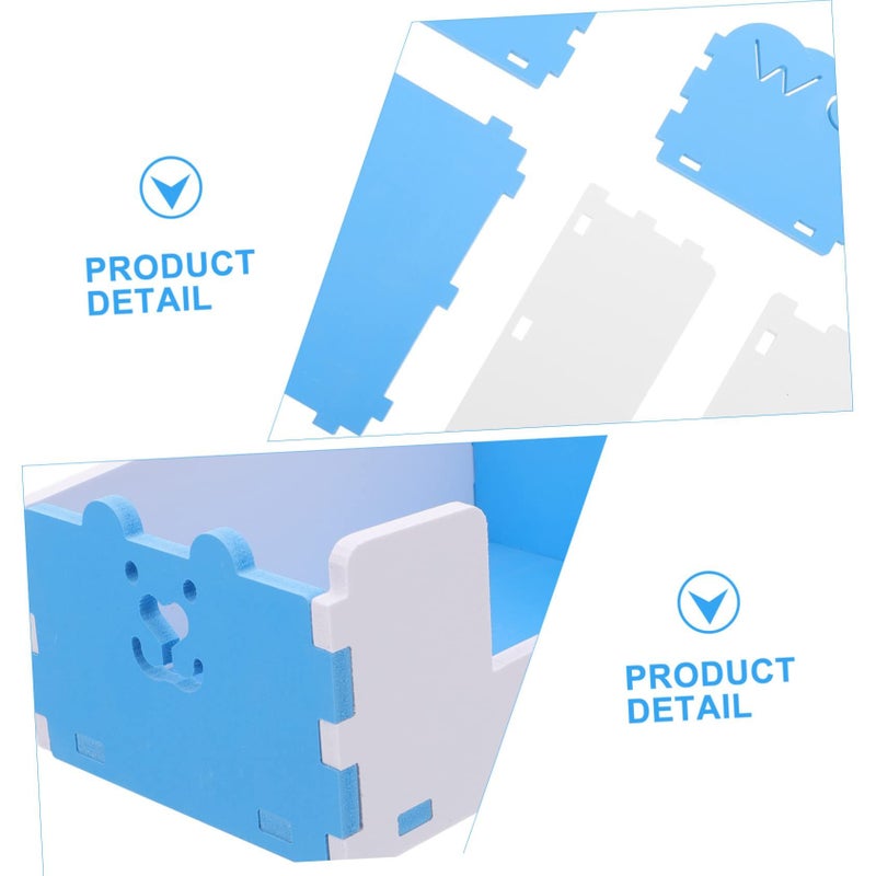 Detachable Hamster Toilet For Dwarf Hamsters Easy Clean Compact Design Prevents Spills 15x10cm Blue - Image 4