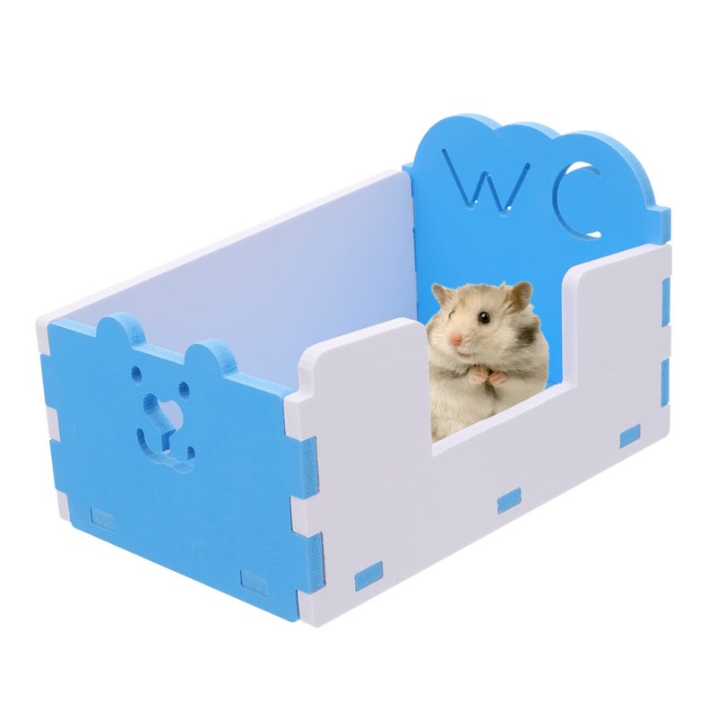 Detachable Hamster Toilet For Dwarf Hamsters Easy Clean Compact Design Prevents Spills 15x10cm Blue - Image 3