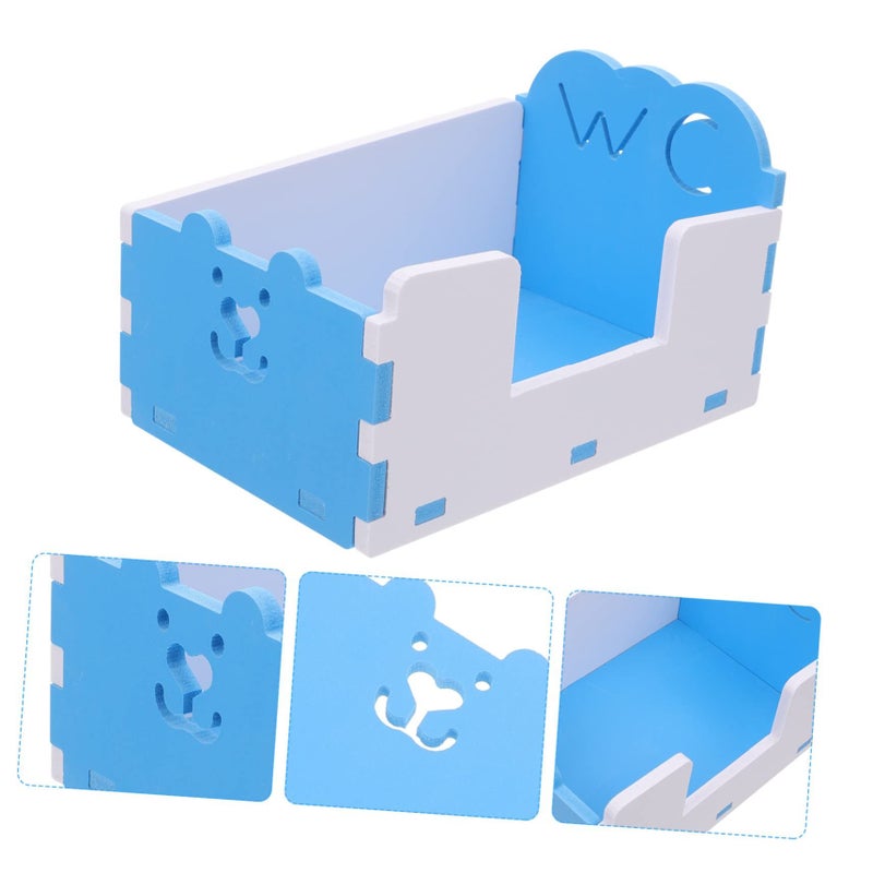 Detachable Hamster Toilet For Dwarf Hamsters Easy Clean Compact Design Prevents Spills 15x10cm Blue - Image 5