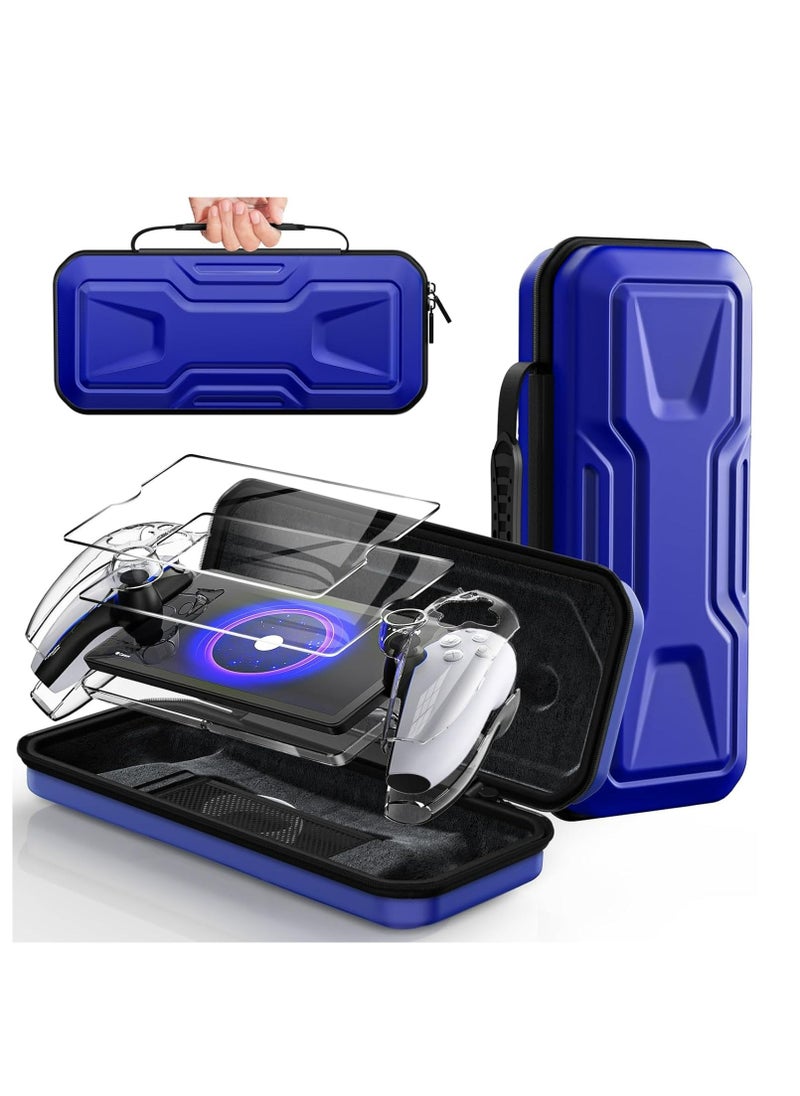 Accessories Bundle for Playstation Portal, Carrying Case and Hard PC Clear Cover Case with Tempered Glass Screen Protector, Protective Cover Case and Hard Shell Portable Travel Handbag for Ps Portal - Image 1