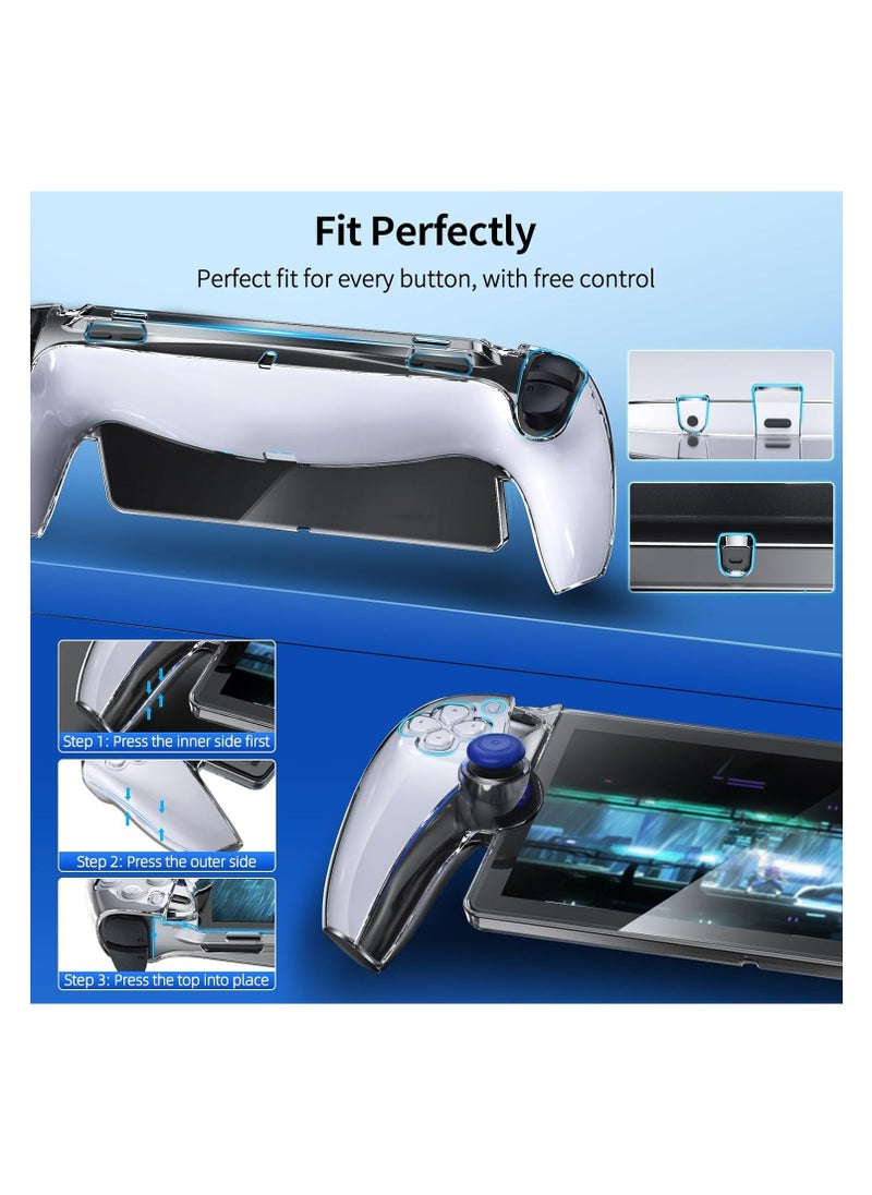 Accessories Bundle for Playstation Portal, Carrying Case and Hard PC Clear Cover Case with Tempered Glass Screen Protector, Protective Cover Case and Hard Shell Portable Travel Handbag for Ps Portal - Image 3