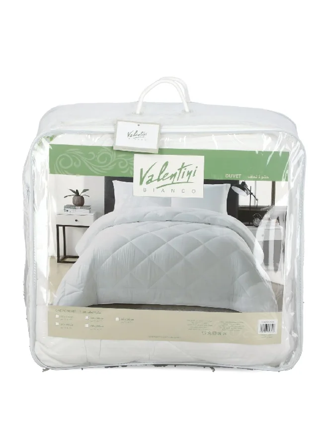 Valentini 100% Microfiber Lightweight Solid Duvet White 240 x 220 cm VL DUV240X220