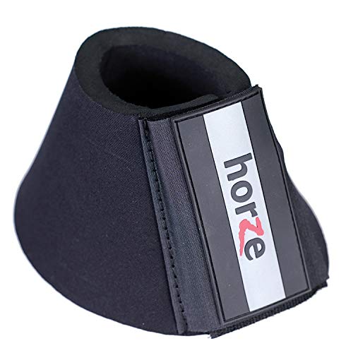 HORZE Pro Overreach Bell Boots for Horses Neoprene Pair with Quick Wrap Closure Durable Horse Leg Protection for Training Turnout and Trail Rides Shock Absorbing Horse Hoof Boots in - Image 1