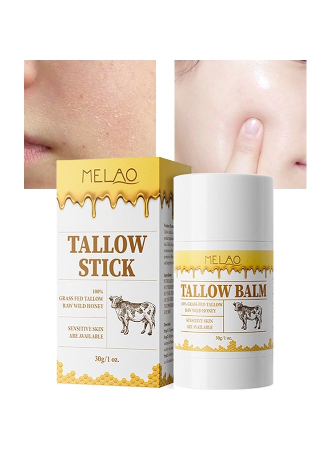 MELAO Tallow Blam Stick-Naturals Tallow Lotion Balm Stick, Dry Redness, Deep Moisturizing Skin, Speed Up Metabolism, Reduce Fine Dry Lines, Honey Tallow Blam Stick - Image 1