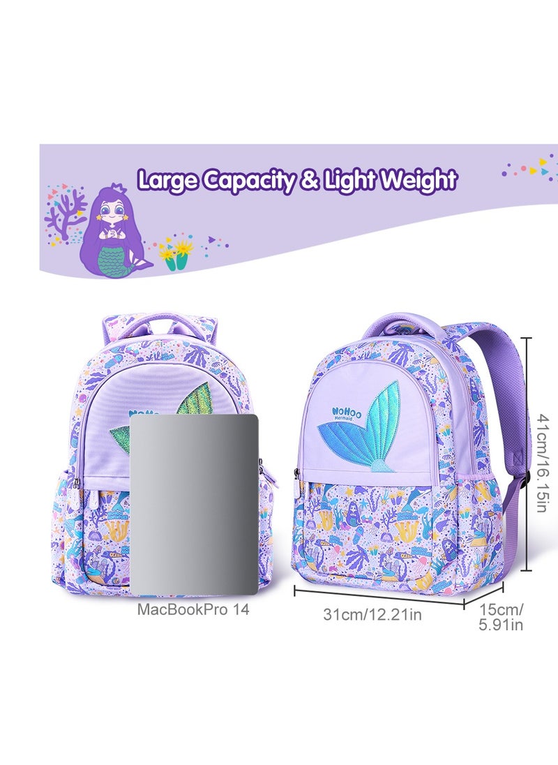 Kids 16 Inch School Bag With Handbag Combo Mermaid - Purple - pzsku/Z11D0AB3970E2A5255DFCZ/45/_/1707732571/954e2075-7c46-4fa3-8d78-8f4b69d1f4e6