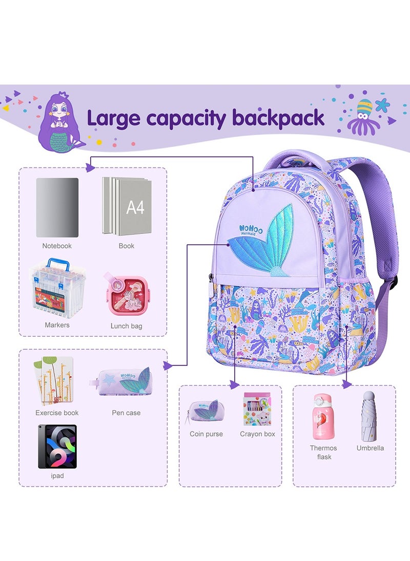 Kids 16 Inch School Bag With Handbag Combo Mermaid - Purple - pzsku/Z11D0AB3970E2A5255DFCZ/45/_/1708000283/43b27fde-c2bb-446c-b6c9-9523b6b6bbf3