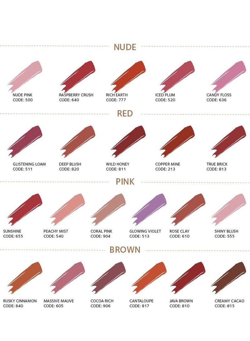 SoulTree Ayurvedic Lipstick Rose Clay 610 4gm - Image 3