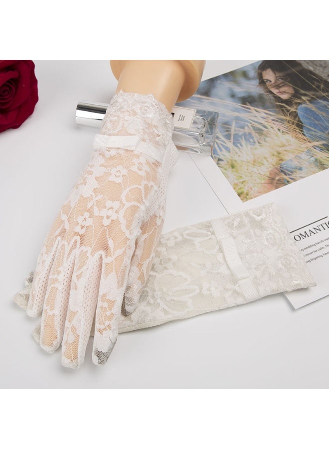 قفازات صيفية نسائية واقية من أشعة الشمس فوق البنفسجية قفازات قصيرة للسيدات للقيادة قابلة للمس - Image 2