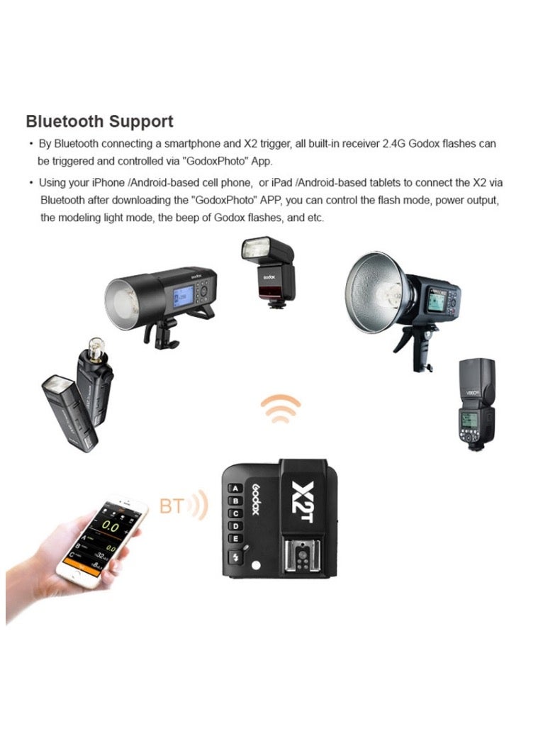 Godox X2T-O E-TTL II Bluetooth Wireless Flash Trigger for Panasonic / Olympus - Image 5
