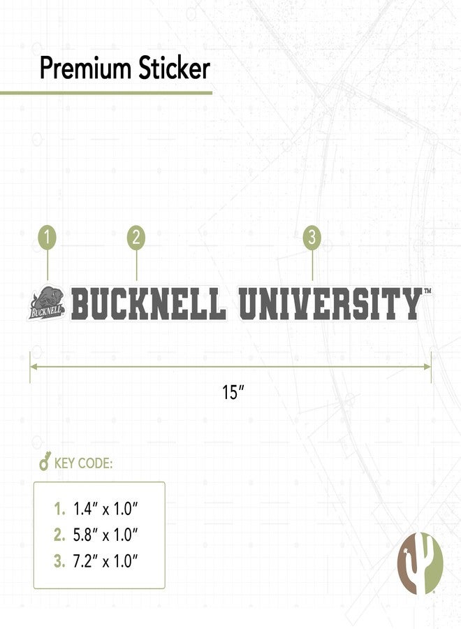 Desert Cactus Bucknell University Bison Name Logo Vinyl Decal Laptop Water Bottle Car Scrapbook (15 Inch Sticker) - Image 2