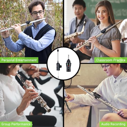 ACEMIC UHF Wireless Flute Microphone System, Wireless Tie-on Microphone for Flute, Suitable for Live Performances, PA Systems, Audio Mixers, and Speakers - DT-5 - Image 3