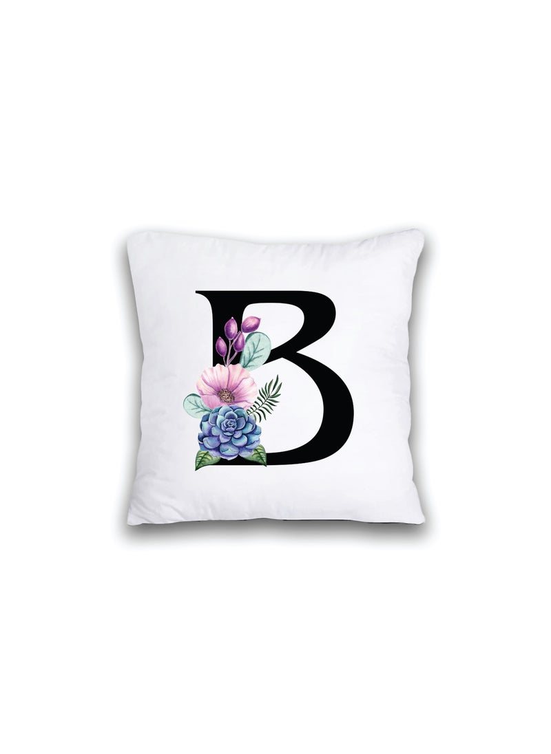 PRINTSHOP4ME Cushion Cover with Filler with Your Favorite Letter in the Alphabet Printed -Give as a Gift to a Friend or Loved one  - Image 1