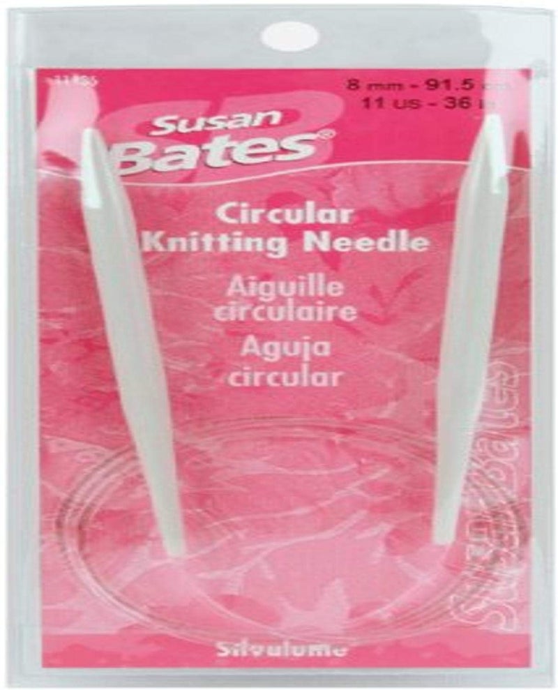 Susan Bates Silvalume Circular Knitting Needles 36 Size 118mm