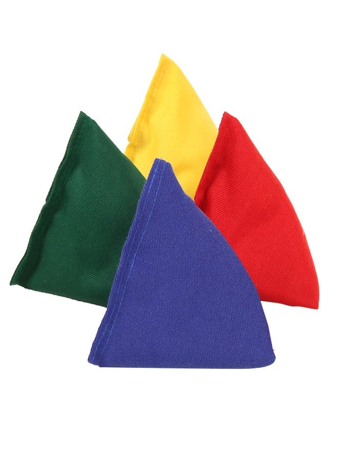 GISCO Educational Shape Bean Bag Learning Toy for Kids (Set of 4) | Multicolour | Shape - Pyramid | Made of Cotton | Used for Physical Education, Outdoor & Indoor Games for Kids