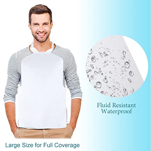 Janmercy 200 Pcs Disposable Bibs Bulk Disposable Adults Bibs 24 Inch Waterproof Plastic Bib Single Use Seafood Christmas Party Dining Clothing Protectors for Women Men Elderly Senior Eating - Image 4