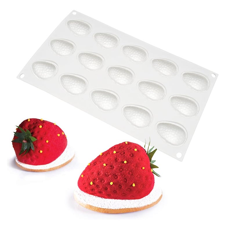 mostsom 3D Strawberry Silicone Gummy Mold 15 Cavity Half Strawberry Maker Chocolate Candy Cookie Mould Kitchen Tools - Image 5