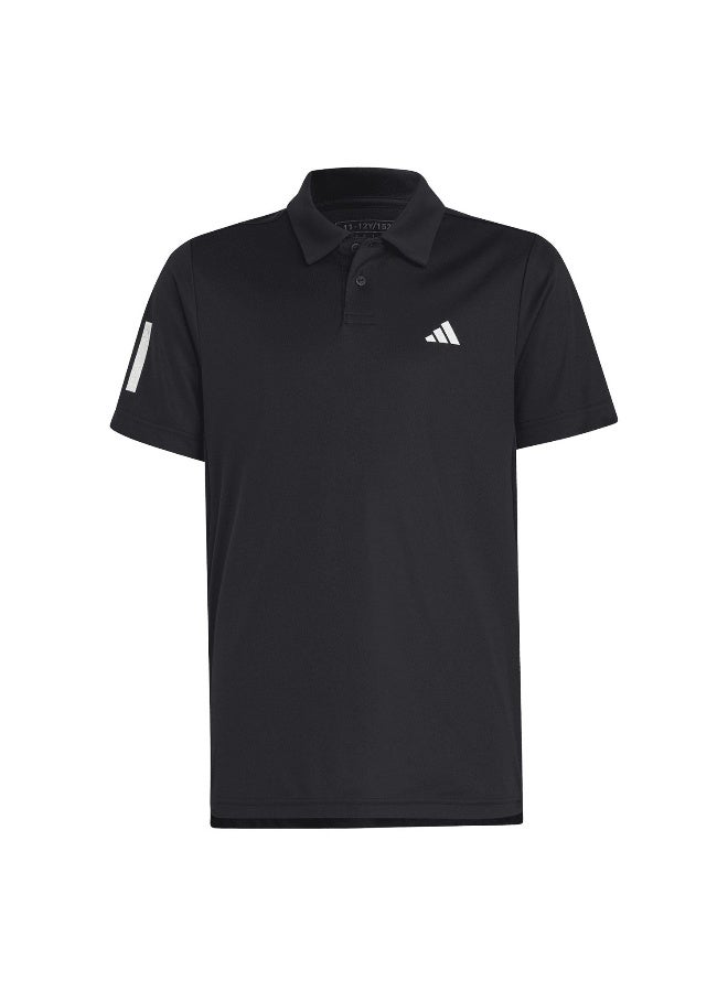 Adidas B Club 3S Polo Black Tennis Polo Shirts For Boys 116 - Image 1