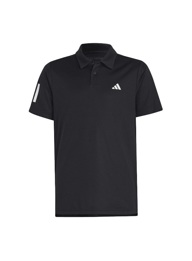 Adidas B Club 3S Polo Black Tennis Polo Shirts For Boys 116 - Image 2