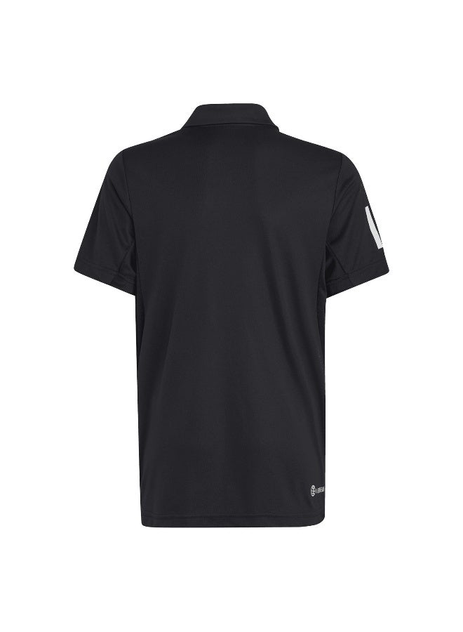 Adidas B Club 3S Polo Black Tennis Polo Shirts For Boys 116 - Image 3