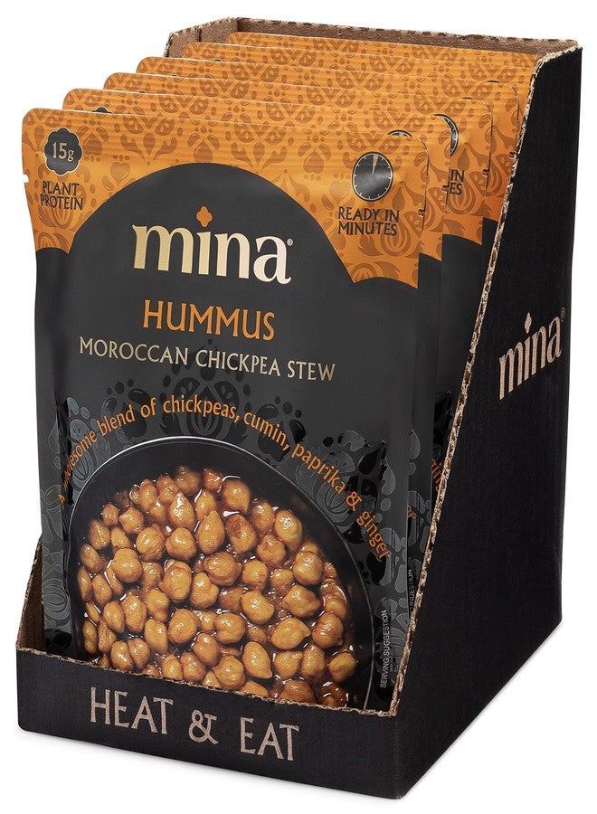 Mina Moroccan Chickpeas, Ready to Eat, Chickpeas High In Plant Based Protein, Vegan, Non-GMO, Gluten Free, Kosher, Microwavable, Packaged Meals & Side Dishes, 10 oz (Pack of 6) - Image 4