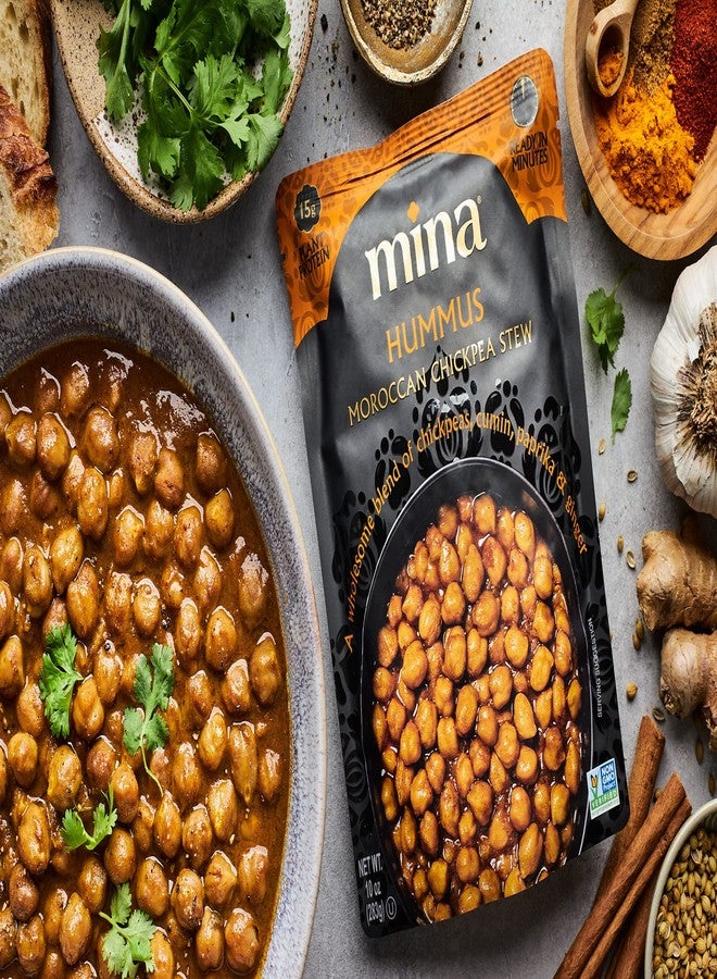 Mina Moroccan Chickpeas, Ready to Eat, Chickpeas High In Plant Based Protein, Vegan, Non-GMO, Gluten Free, Kosher, Microwavable, Packaged Meals & Side Dishes, 10 oz (Pack of 6) - Image 5