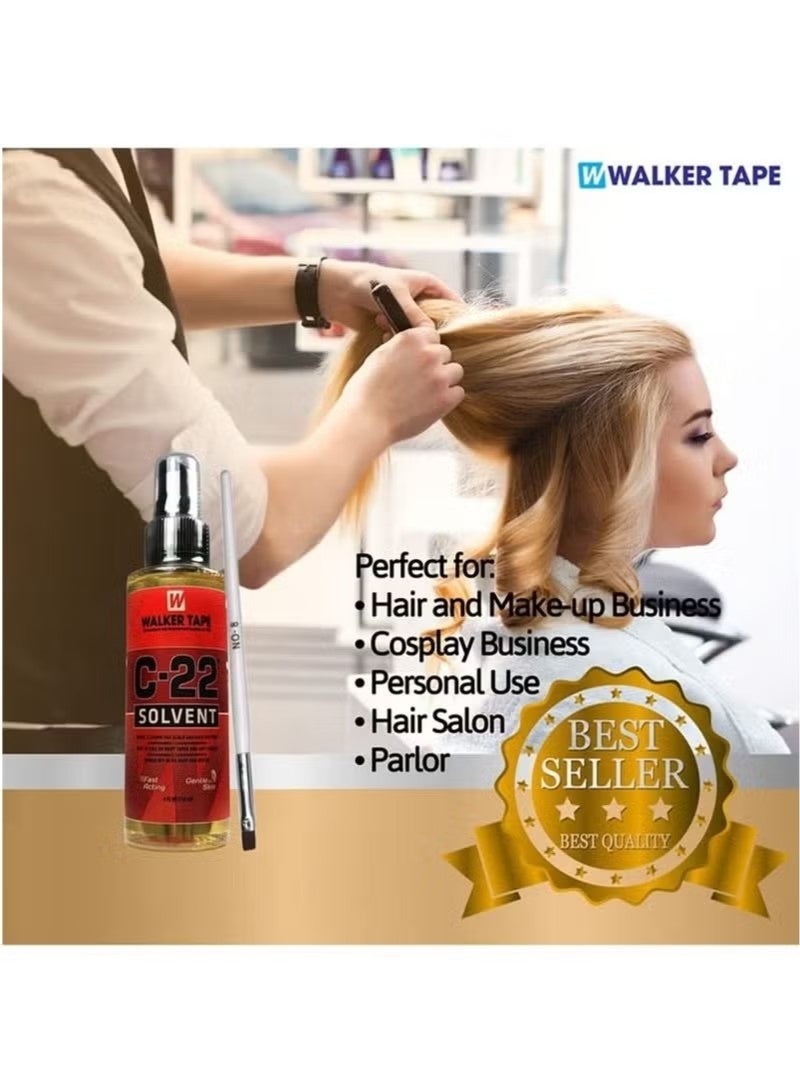 Walker Tape a Hair System Adhesive 15ml and 2 Pcs Wig Glue Remover 118ml,Creating a Long-lasting Attachment and Easy Removal Experience - Image 2