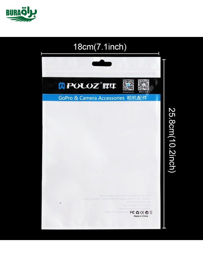 BURAQ 10 PCS PULUZ 25.8cm x 18cm Hang Hole Clear Front White Pearl Jewelry Zip Lock Packaging Bag (Size: L) - Image 2