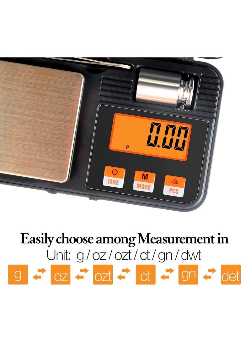 general Digital Scale Gram Scale With Pocket Size Calibration Weight,6 Units Conversion, LCD Back-Lit Display, Use For Jewelry Gold Food Powder Spice (50g/0.001g) - Image 2