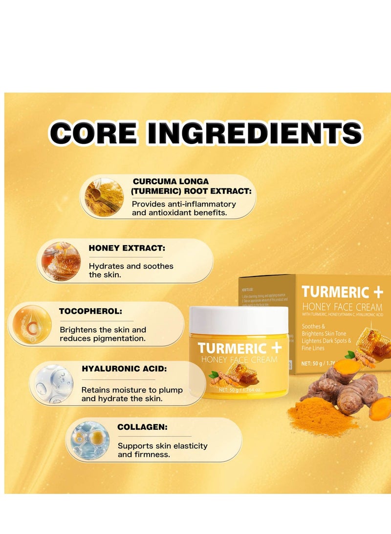 سوفازين كريم وجه بالكركم للعناية بالبشرة - لوشن طبيعي لتوحيد لون البشرة للوجه والجسم - ينظف البشرة، يحارب حب الشباب، يوحد اللون، يعالج أضرار الشمس، 50 جرام / 1.76 أونصة - Image 5