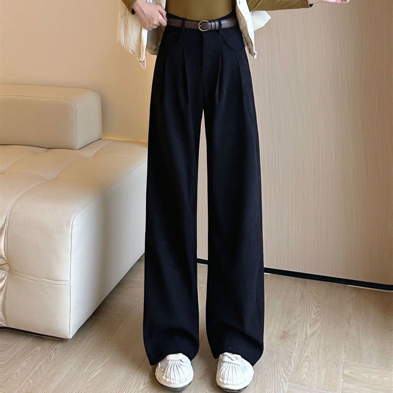 roaringrad】ZIPPER SAGGING PANTS BLACK