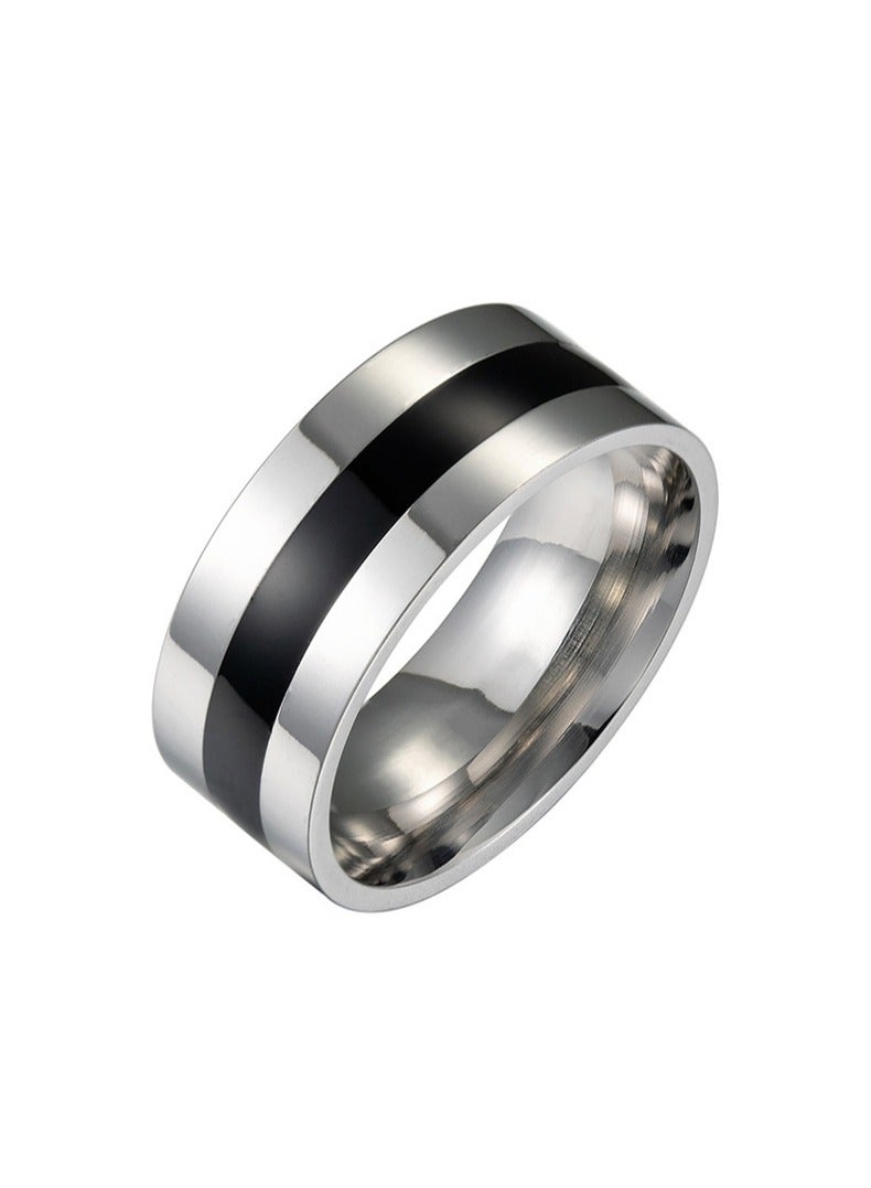 Titanium Wedding Band Steel Ring For Men And Women Size 9 - Image 1