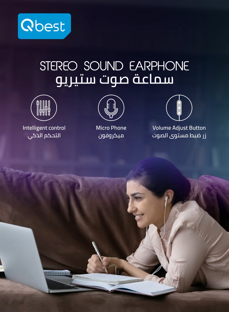 Qbest In-Ear Stereo Sound Super Bass Wired Earphone – High-Quality Audio, 10mm Speaker, and Comfortable Fit - Image 5