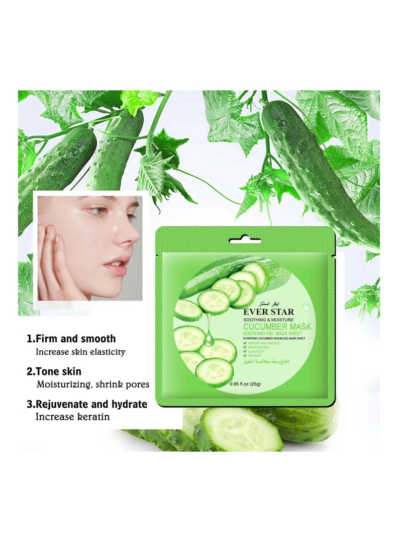 Ever star Soothing And Moisture Cucumber Mask One Piece 25g - Image 2