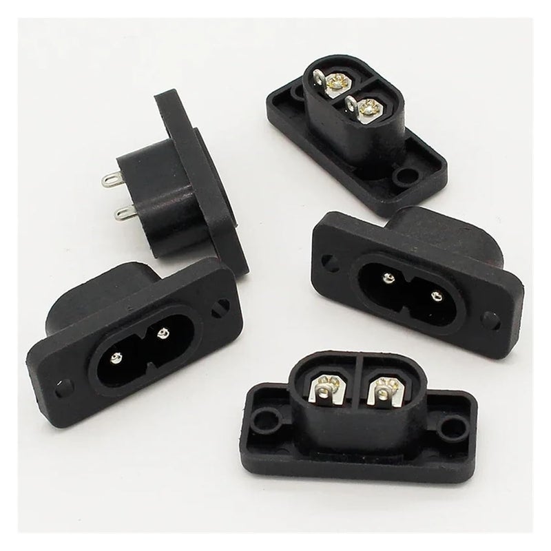 مقبس من نوع AC250V بقدرة 2.5A، عدد 5 قطع، بمواصفات 2Pin وفقًا لمعيار IEC 320 C8، من نوع Screw Inlet Socket، موديل VUQLDHAYZ - Image 1
