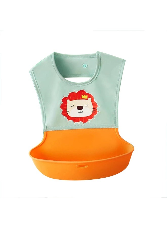 DOOKOO 2 PCS Baby Silicone Bibs With Storage Boxs and 2 Spoons, Infant Feeding Bib with Pocket for Boys Girls, Waterproof Adjustable，Silicone Baby Feeding Set, Self Feeding Spoons Forks Sippy Cup Adjustable Bib, for 6+ Months - Image 5