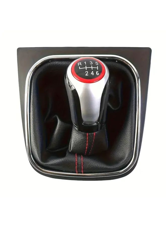 1pc 5 6 Speed Gear Shift Shifter Knob PU Leather Lever Gaiter Boot Cover Collar For VW Rabbit Golf 5 Jetta MK5 2004 2010 Golf 6 Jetta MK6 2010 2014 - Image 3